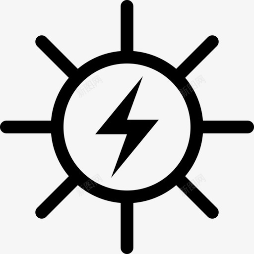 太阳能电力闪电svg_新图网 https://ixintu.com 太阳能 电力 闪电 微型