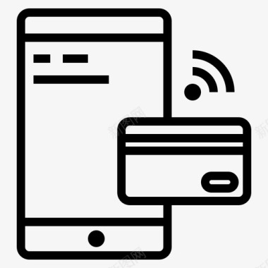 智能手机信用卡wifi图标