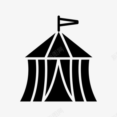 马戏团帐篷游乐园集市图标