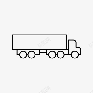 拖车货车送货车图标