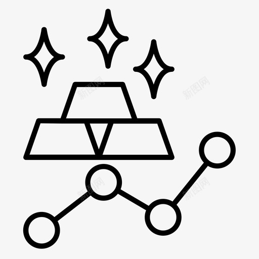 黄金价格商业金融svg_新图网 https://ixintu.com 黄金价格 商业 金融 货币 集合