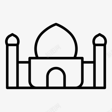 清真寺建筑伊斯兰建筑图标