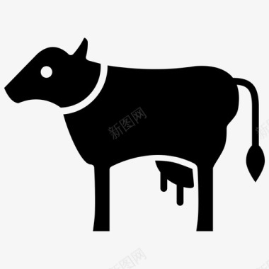 奶牛动物农场家畜图标