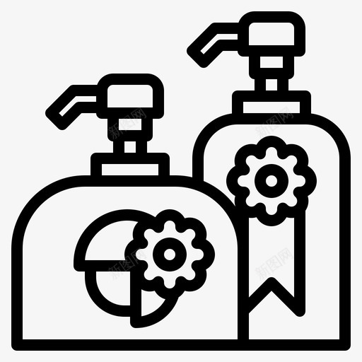 洗发水护发素瓶子头发svg_新图网 https://ixintu.com 洗发水 护发素 瓶子 头发 淋浴 化妆品