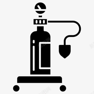 氧气设备医疗保健图标