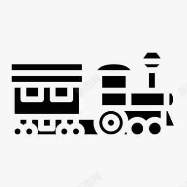 火车玩具火车头铁路图标