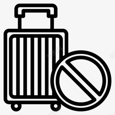 旅行包禁令冠状病毒图标