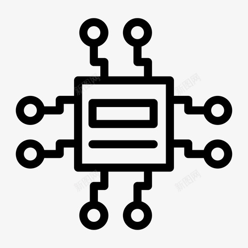 计算机科学芯片集成电路svg_新图网 https://ixintu.com 计算机 科学 芯片 集成电路 处理器 机器人