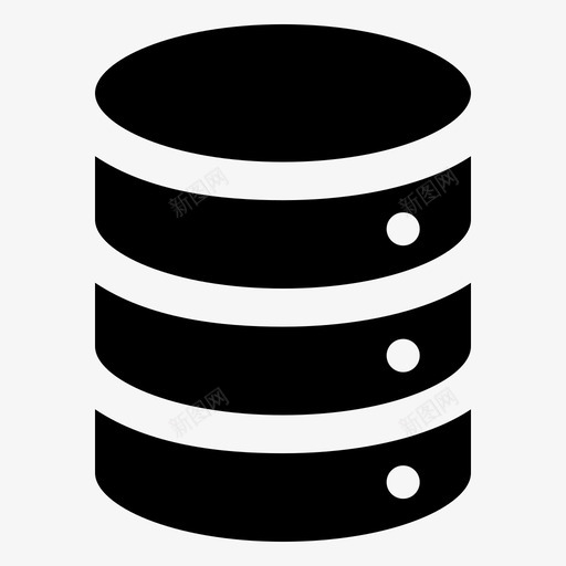 数据库服务器存储svg_新图网 https://ixintu.com 数据库 服务器 存储 基本 元素 黑色 填充