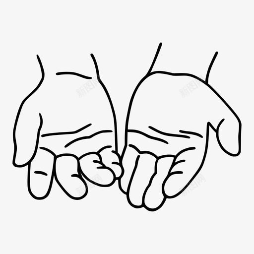 掌心向上呵护孩子们的手svg_新图网 https://ixintu.com 掌心 向上 双手 呵护 孩子们 给予 并拢