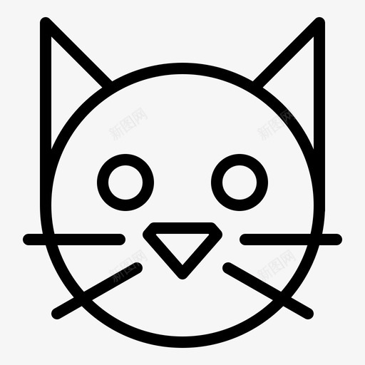 猫脸动物小猫svg_新图网 https://ixintu.com 猫脸 小猫 动物