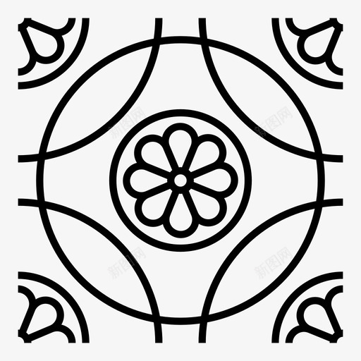 花卉图案背景埃及装饰svg_新图网 https://ixintu.com 花卉 图案 瓷砖 背景 埃及 装饰