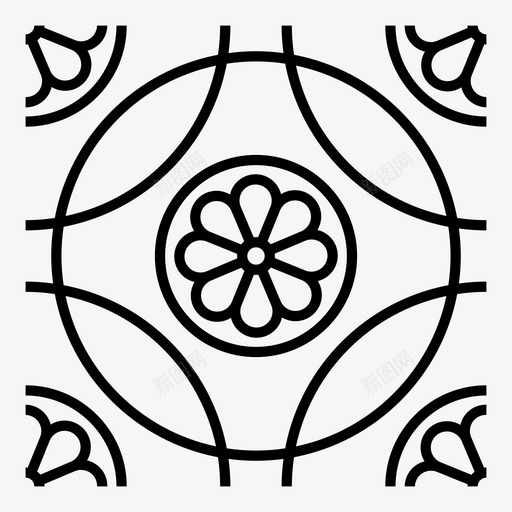 花卉图案背景埃及装饰svg_新图网 https://ixintu.com 花卉 图案 瓷砖 背景 埃及 装饰