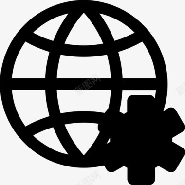 全球配置互联网图标