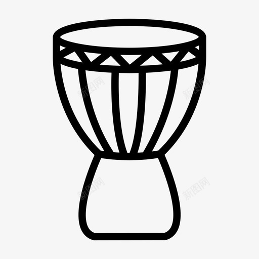 杰姆贝非洲打击乐svg_新图网 https://ixintu.com 杰姆 非洲 打击乐 节奏 传统 音乐