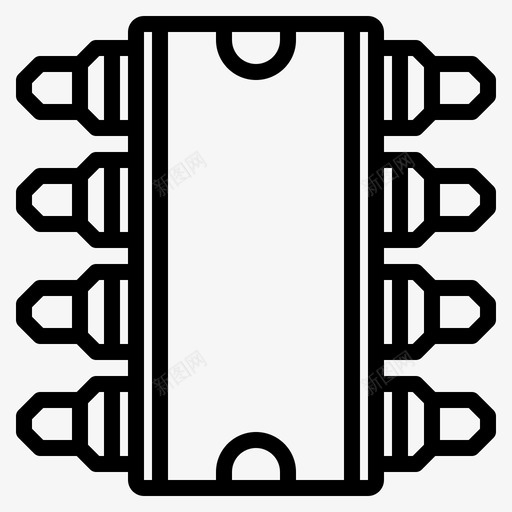 集成电路元器件器件svg_新图网 https://ixintu.com 元器件 电子 集成电路 器件 硬件技术