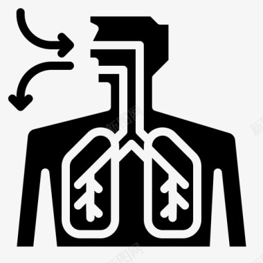 呼吸系统冠状病毒疾病图标