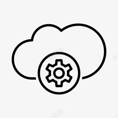 云设置齿轮服务器图标