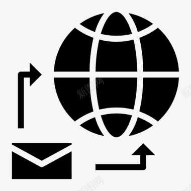 地球仪邮件邮政图标