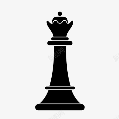 黑皇后象棋棋子图标