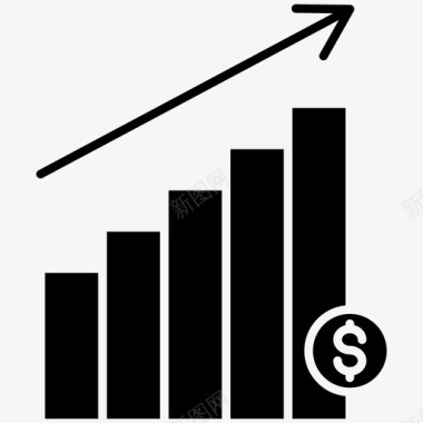 利润公司增加图标