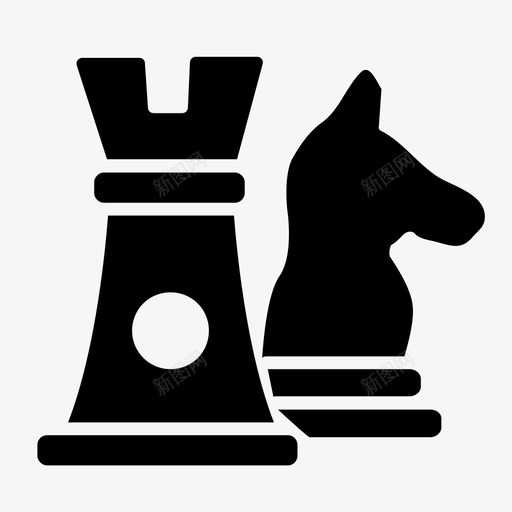 象棋计划拼图svg_新图网 https://ixintu.com 象棋 计划 拼图 策略 战术 象形文字