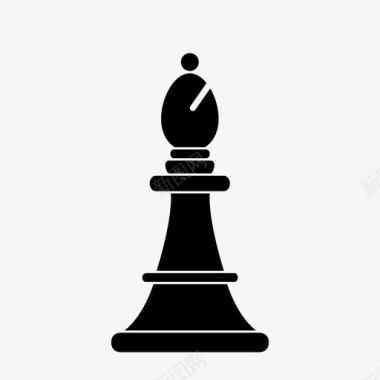 黑主教国际象棋棋子图标