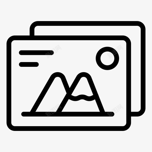 图像风景照片svg_新图网 https://ixintu.com 图像 风景 照片 摄影图片 冬季 轮廓 笔划