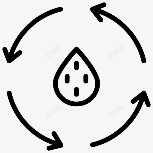 再利用循环利用节水svg_新图网 https://ixintu.com 智能 农场 再利用 循环 利用 节水