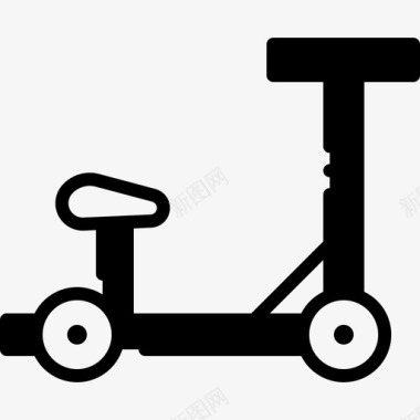滑板车座椅电动运输图标