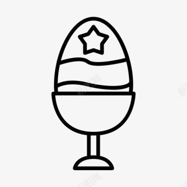 蛋和杯基督教复活节图标
