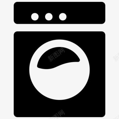 洗衣机衣服家居用品图标