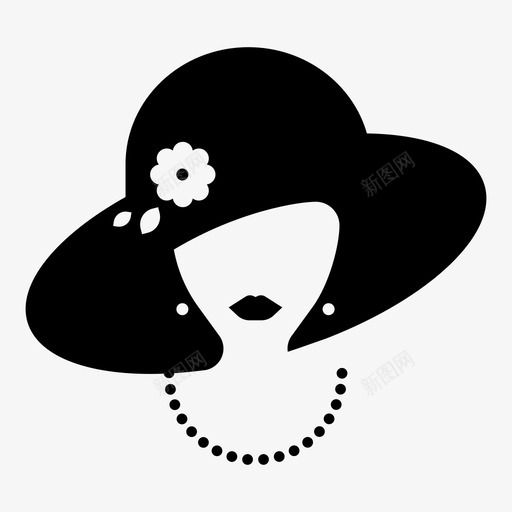 女人美女时尚svg_新图网 https://ixintu.com 女人 美女 时尚女人 帽子 子女 人的 发型