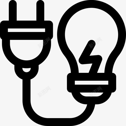 电力灯泡能源svg_新图网 https://ixintu.com 电力 灯泡 能源技术 技术