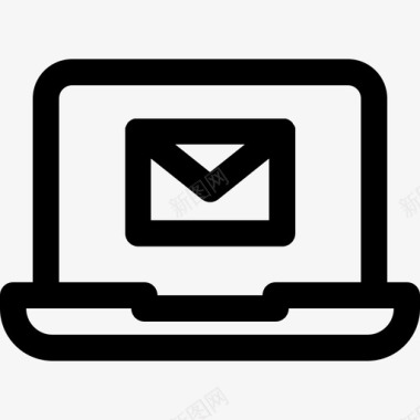 笔记本电脑电子邮件信息图标