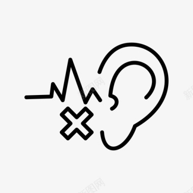 耳朵身体聋子图标