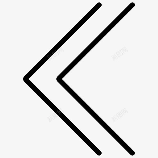 左箭头双箭头小于箭头svg_新图网 https://ixintu.com 箭头 小于 基本 图标