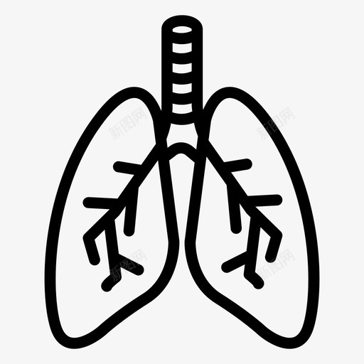 肺呼吸控制论svg_新图网 https://ixintu.com 呼吸 控制论 器官 医学