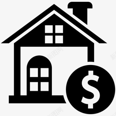 房屋贷款投资价格图标