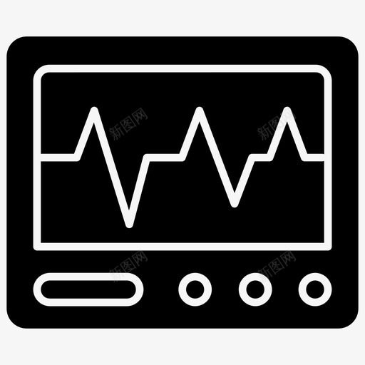 心电图设备心脏svg_新图网 https://ixintu.com 心电图 设备 心脏 医疗 心率