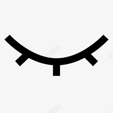 睡眠眼睛睡眠模式图标