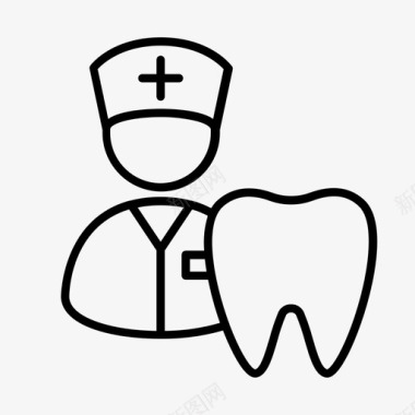 牙科医生医疗保健医院图标