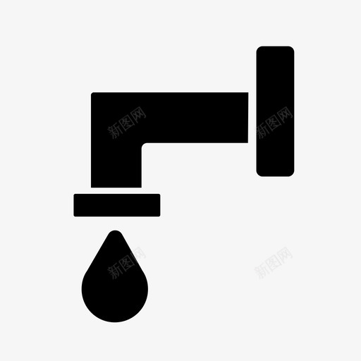 水龙头滴水水流svg_新图网 https://ixintu.com 水龙头 滴水 水龙 头水 流水 符号