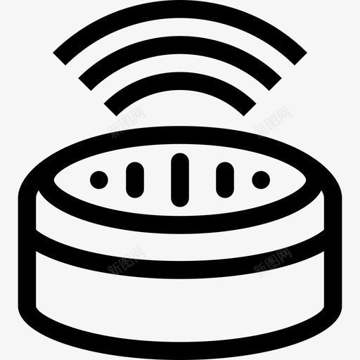 语音助手音频数字svg_新图网 https://ixintu.com 语音 助手 音频 数字 家庭 扬声器 微型