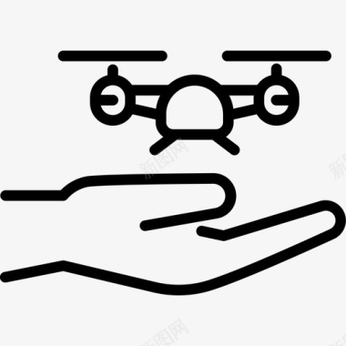 小型无人机天线飞机图标
