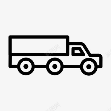 集装箱卡车交货运输图标