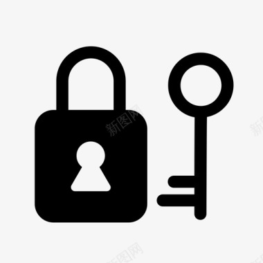 锁和钥匙挂锁私人图标