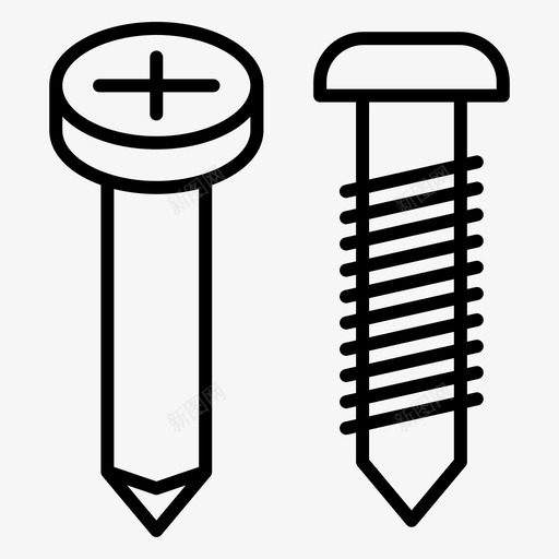 螺丝diy五金svg_新图网 https://ixintu.com 螺丝 五金 修理 木工