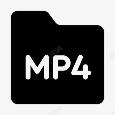 文件夹mp4文档扩展名图标