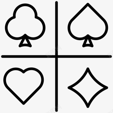 纸牌游戏赌场赌博图标